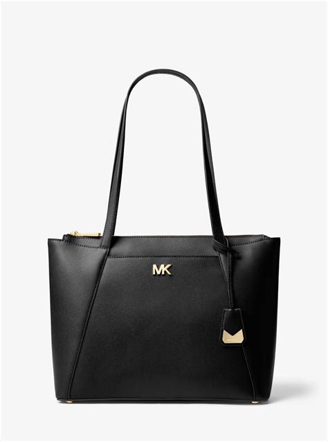 Michael Kors Maddie Medium Crossgrain Leather Tote 